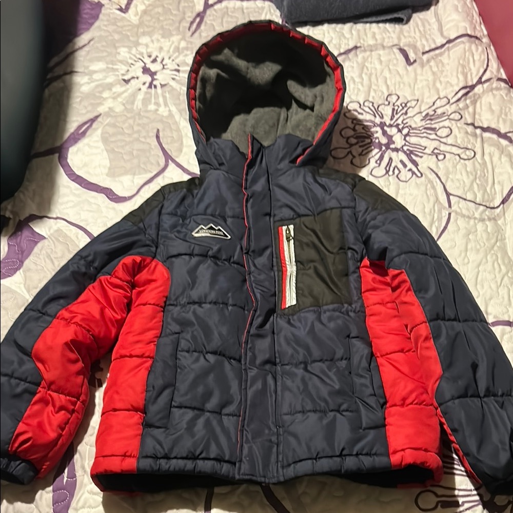 Kids Red and Black Hooded Jacket